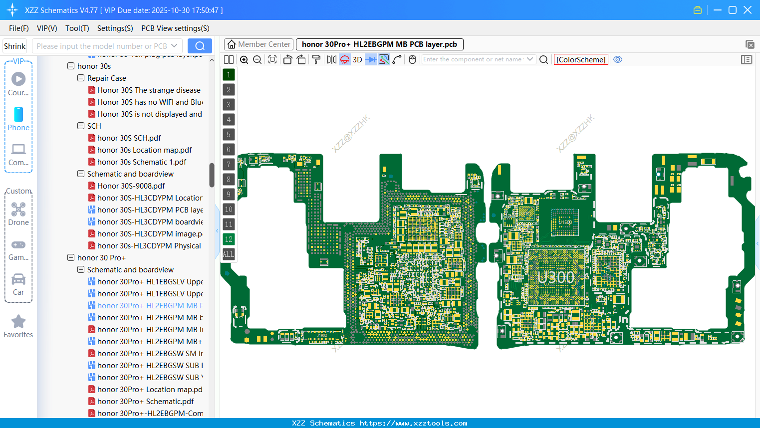 Honor 30Pro+ HL2EBGPM MB PCB Layer